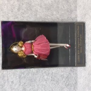 LADIES WITH ELEGANCE COLLECTION GLASS ORNAMENT